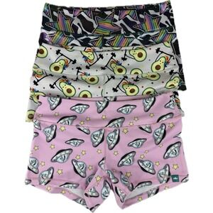Wodbottom‎ Shorts Women's Large Unicorn Avocado CrossFit Workout Gym Lot Of 3